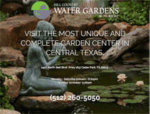 Tablet Screenshot of hillcountrywatergardens.com